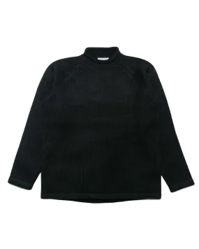 nonnative Adventurer Roll Neck Sweater Wool Yarn Black Elastic All-Day Wear