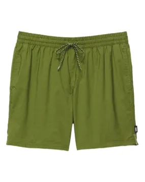 Flexible Waistband Training Fit Vans Primary Solid Elastic Boardshorts - Pesto
