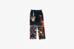 Jordan "Printed Twill Pant" M - Black Active Ease retro look