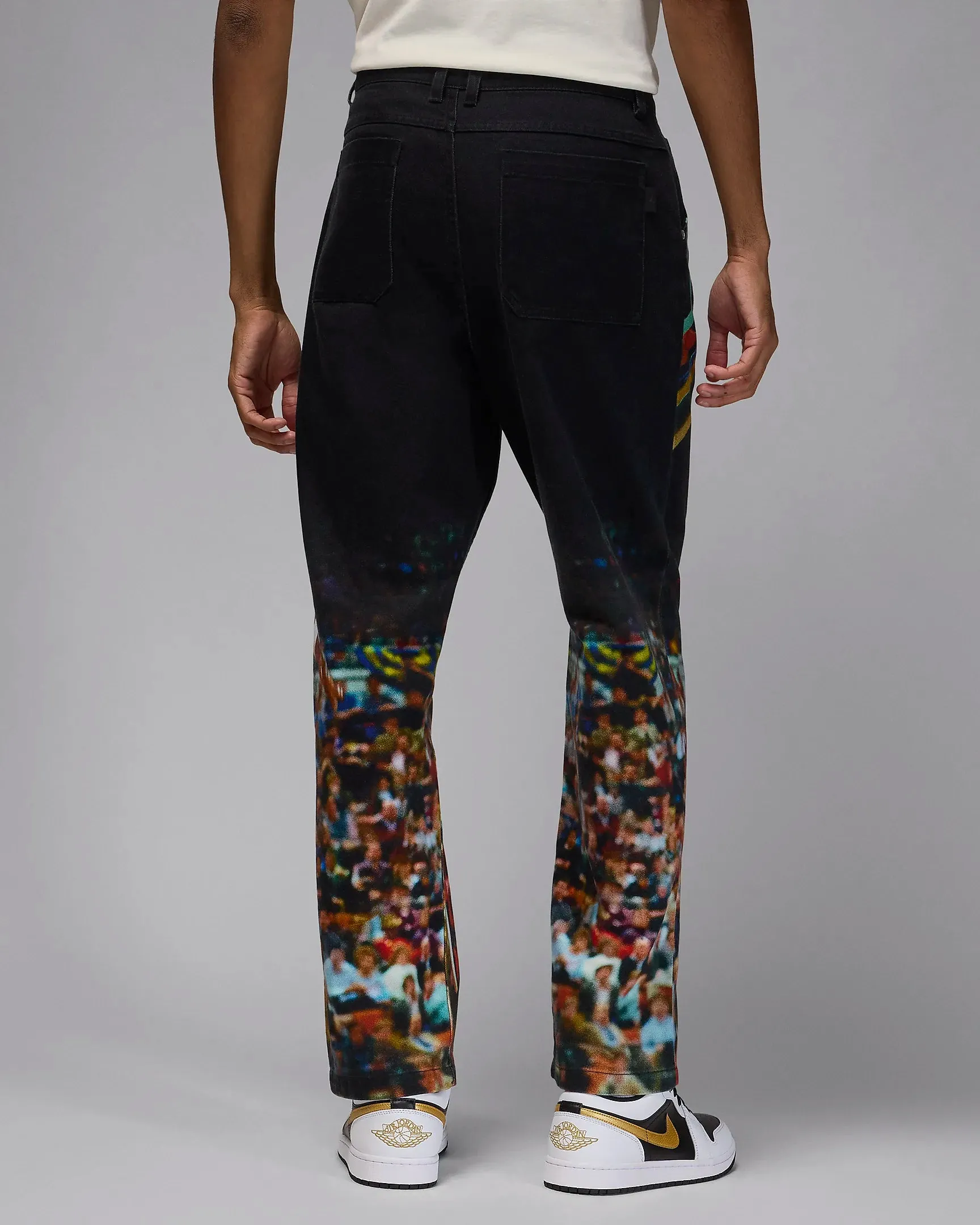 Jordan "Printed Twill Pant" M - Black Hygienic Finish