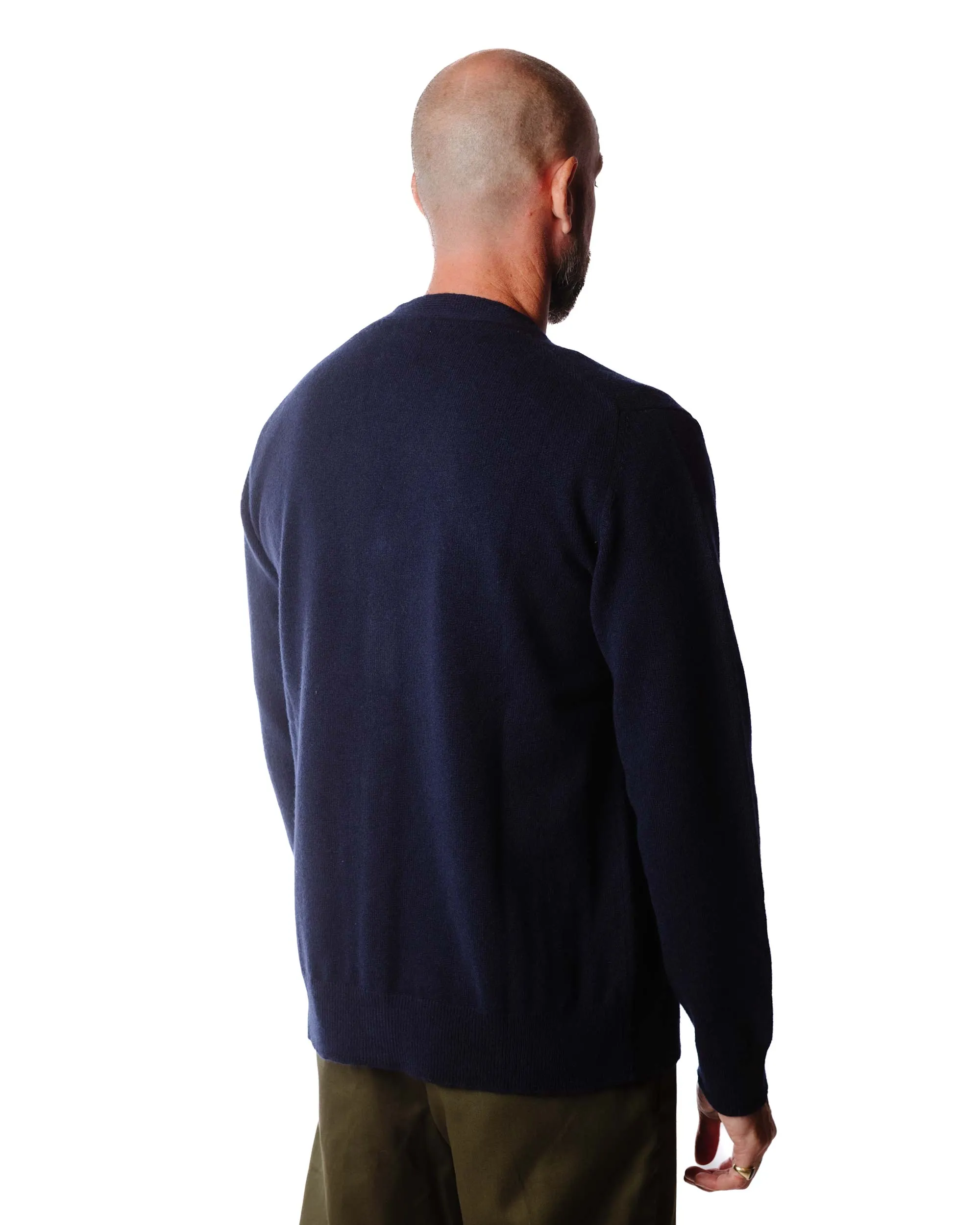 Norse Projects Adam Lambswool Dark Navy Classic Hoodie