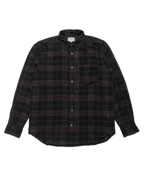 Non Iron Runway Inspired Norse Projects Algot Relaxed Wool Check Shirt Espresso