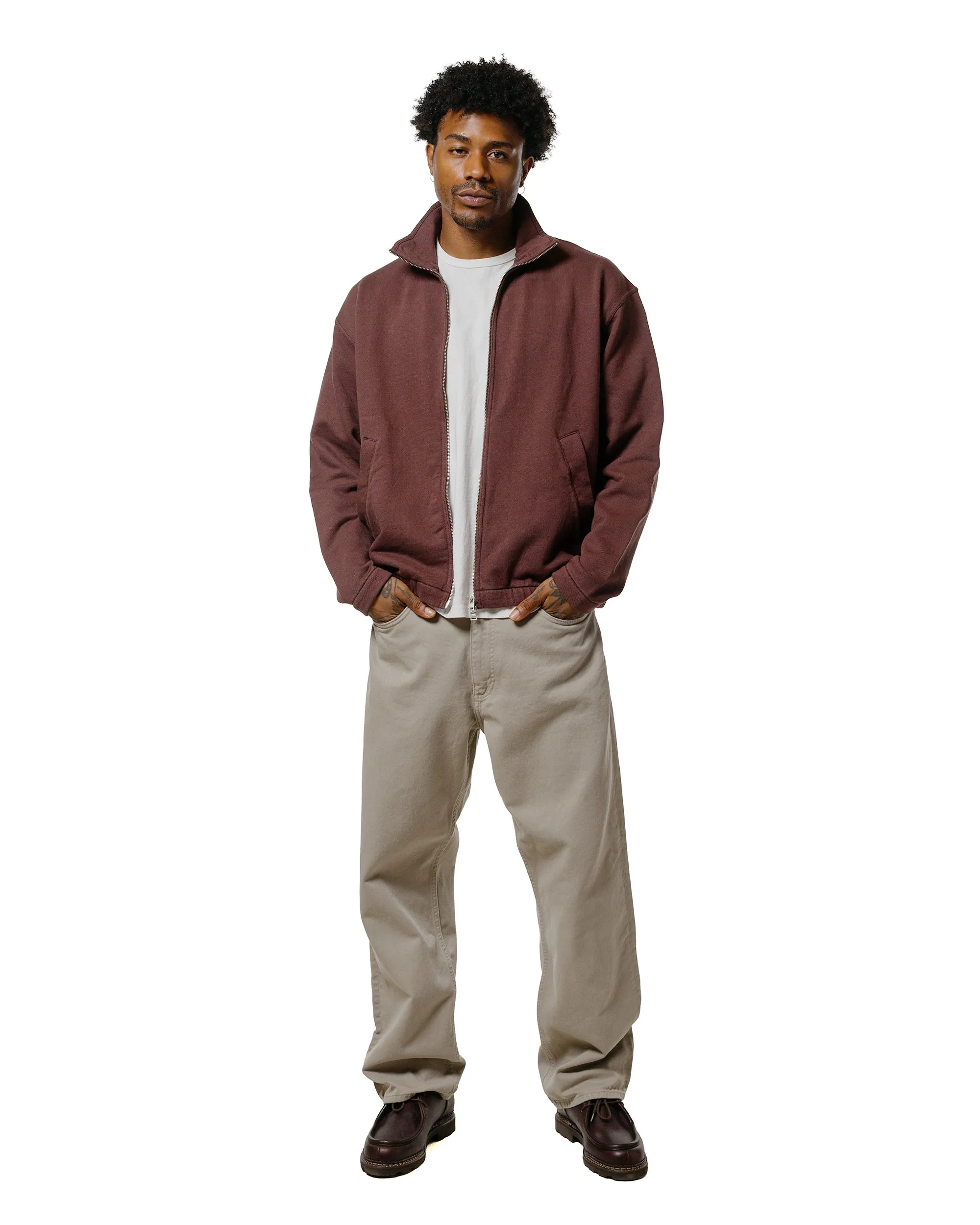 Norse Projects Bjorn Relaxed Organic Loopback Track Jacket Mahogany product hiking suitable durability