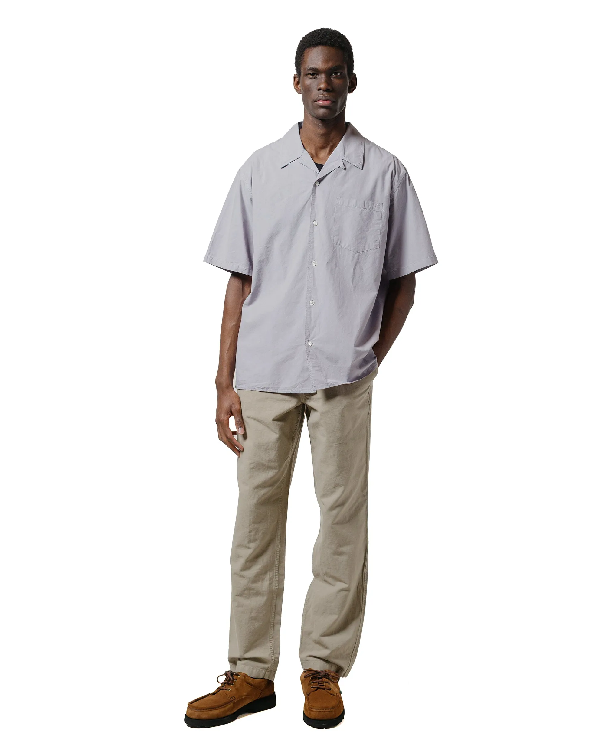 Interview Ready Anti Pilling Surface Norse Projects Carsten Cotton Tencel Shirt Crocus Purple