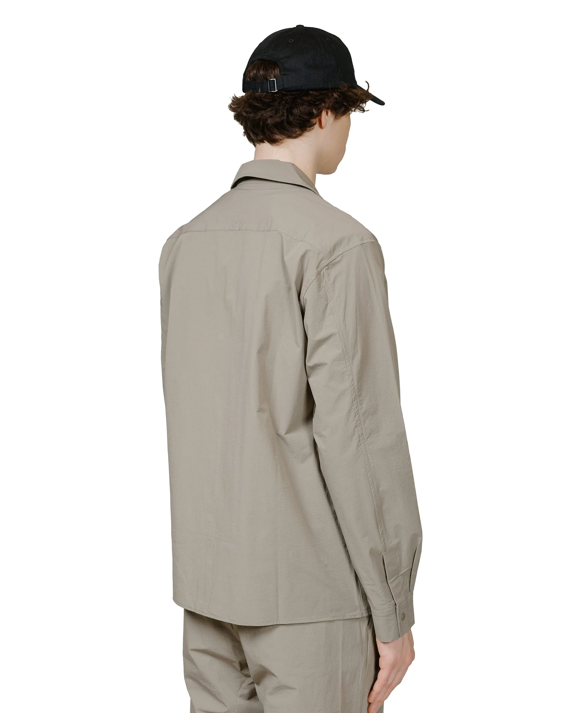 Norse Projects Carsten Travel Light Shirt LS Concrete Grey Statement Maker Brushed Inner Lining