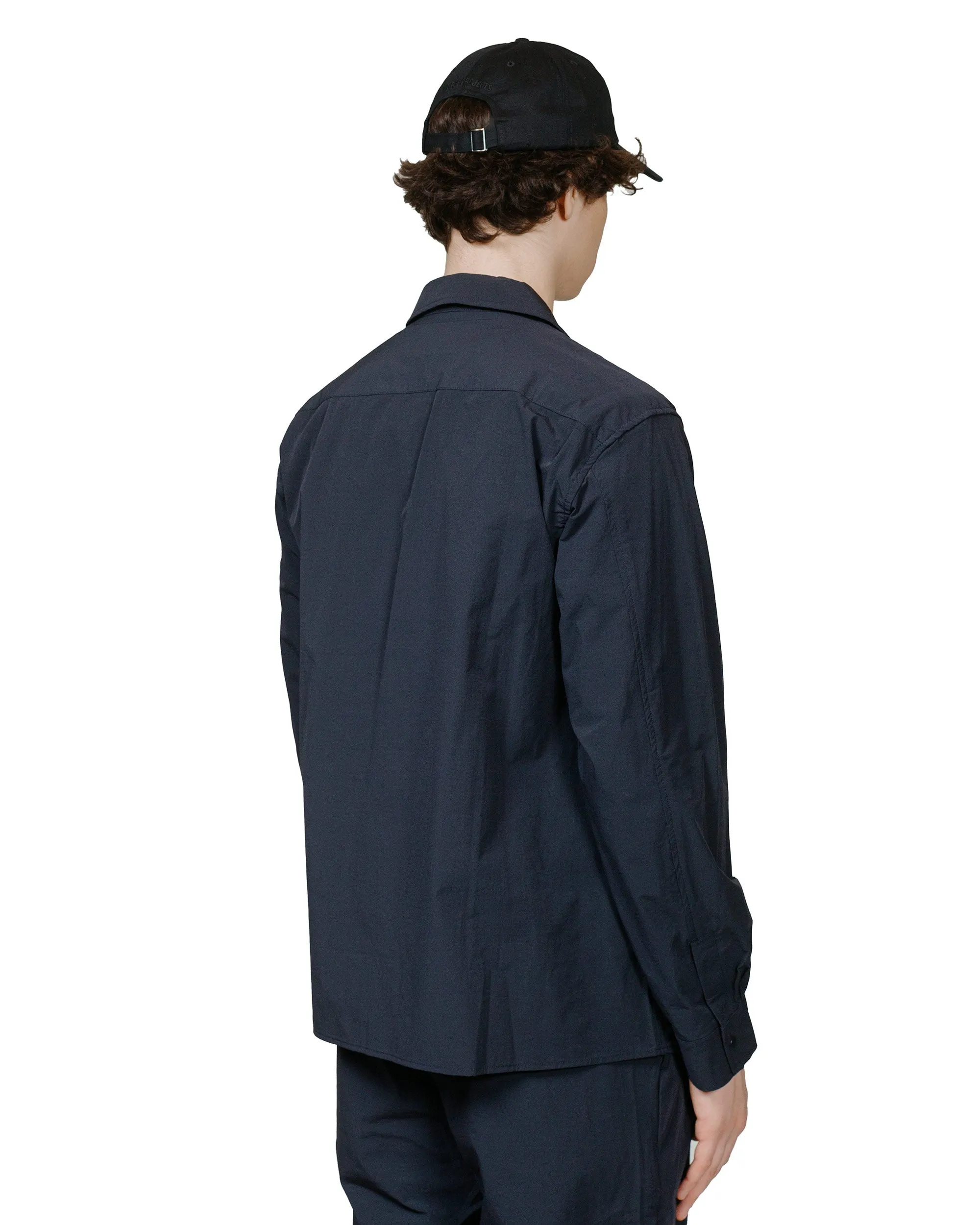 Norse Projects Carsten Travel Light Shirt LS Dark Navy Tuckable Hem