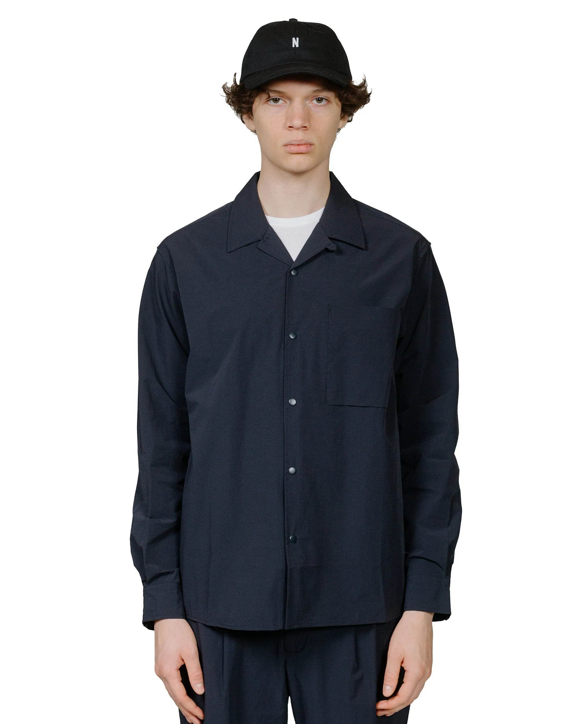 Norse Projects Carsten Travel Light Shirt LS Dark Navy Earthy Hue