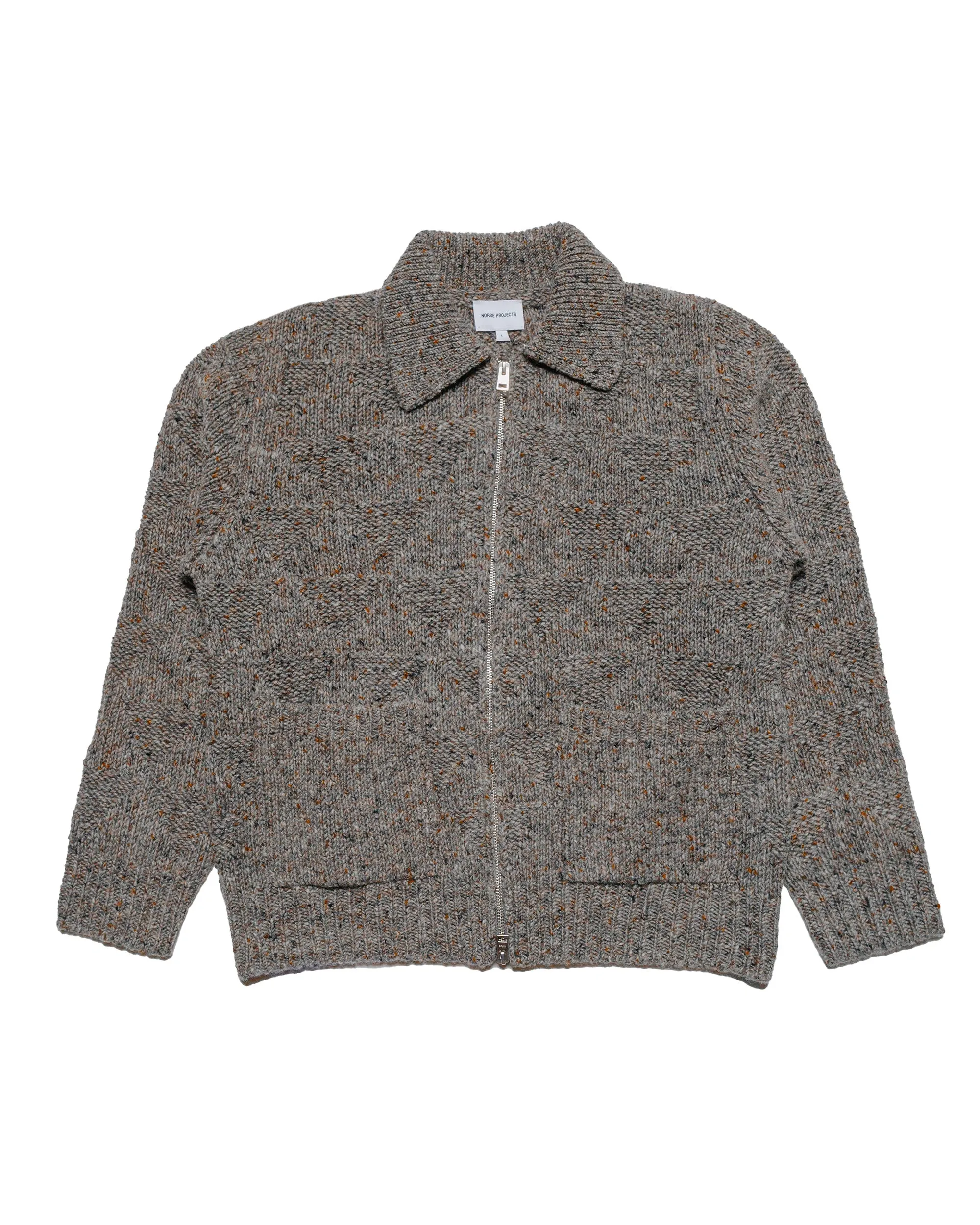Norse Projects Erik Donegal Diamond Jacket Grey Melange Comfy All Day product twill durability