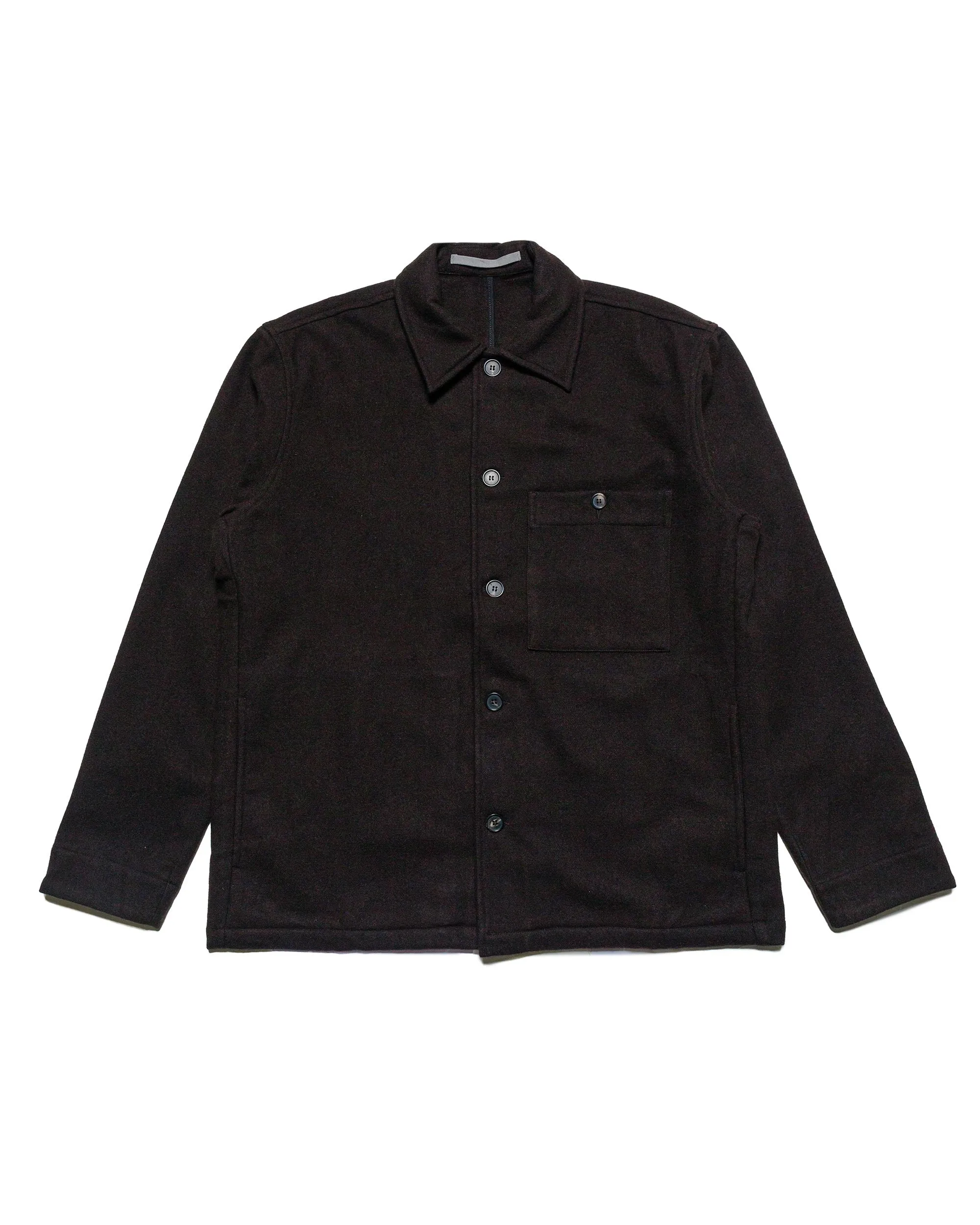 UV Protective Coating Norse Projects Folke Wool Overshirt Espresso