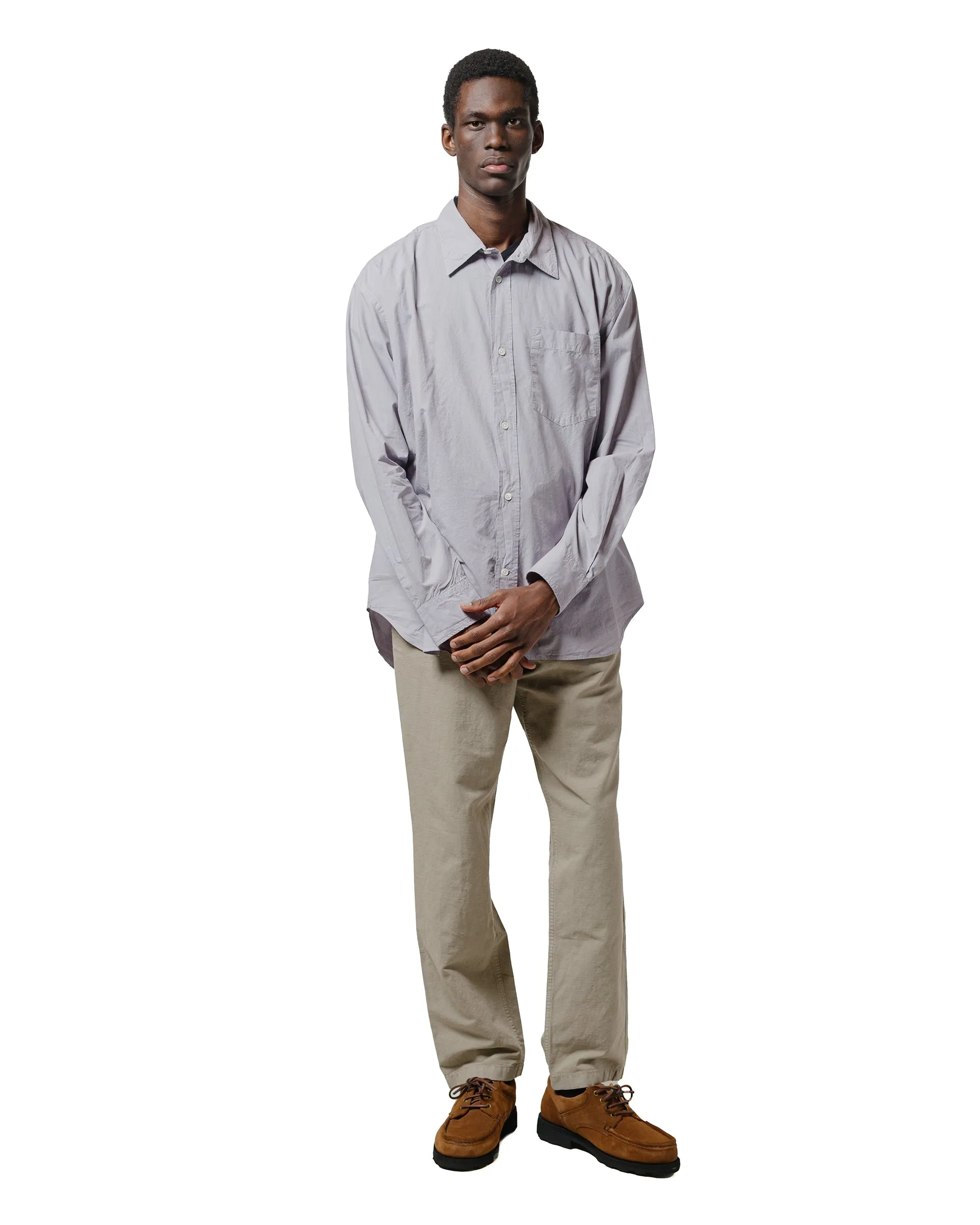 Designer Look Norse Projects Ole Cotton Tencel Shirt Crocus Purple