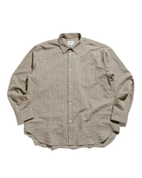 Norse Projects Ole Oversized Striped Shirt Clay Coffee Run