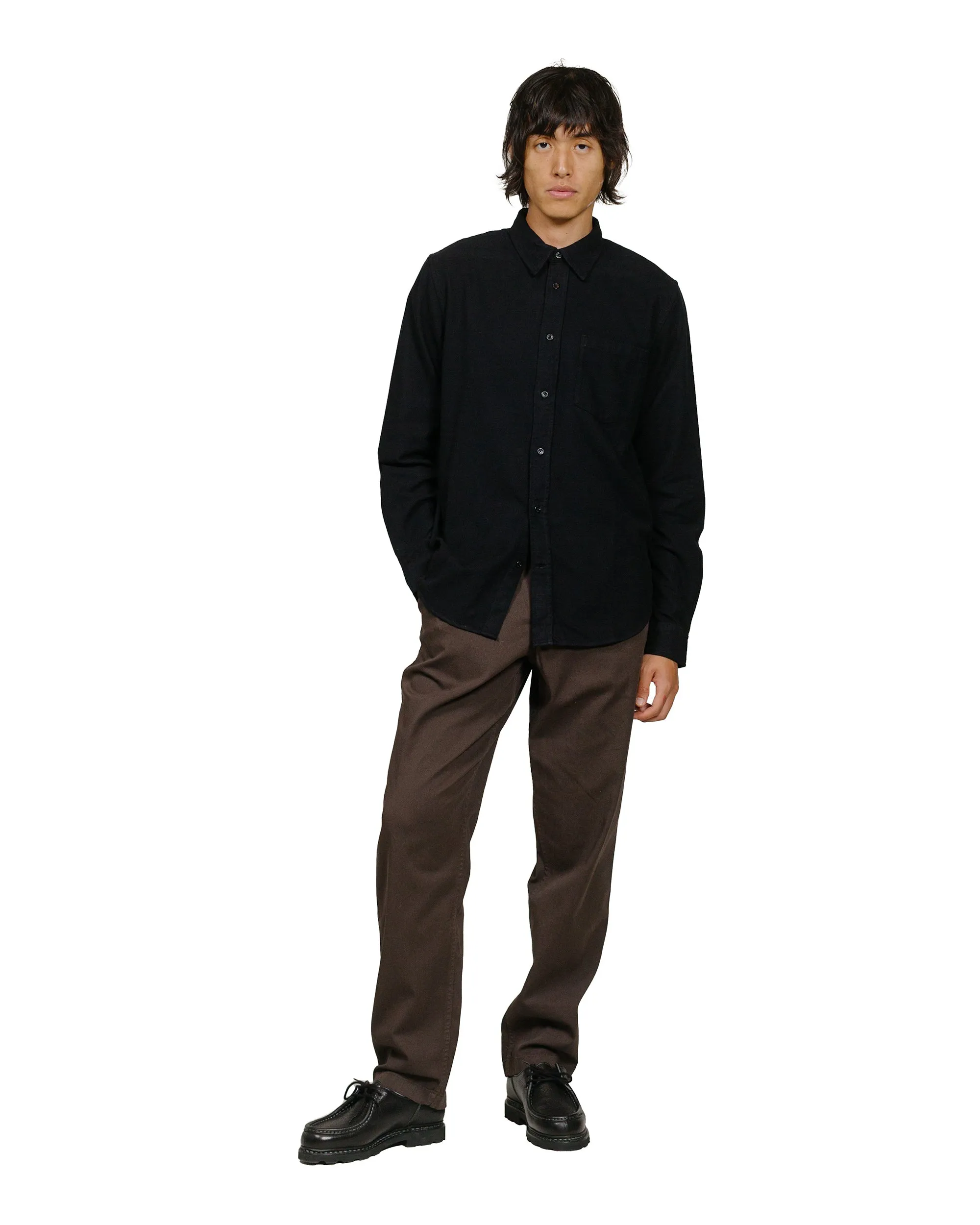 Norse Projects Osvald Flannel Shirt Black Plus Size Fit