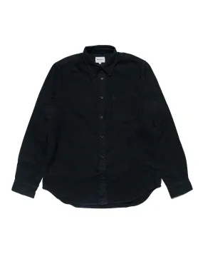 Norse Projects Osvald Flannel Shirt Black Pocket Detail Stretch Material