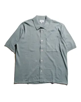 Thermoregulating Fabric Norse Projects Rollo Cotton Linen SS Shirt Greyish Blue