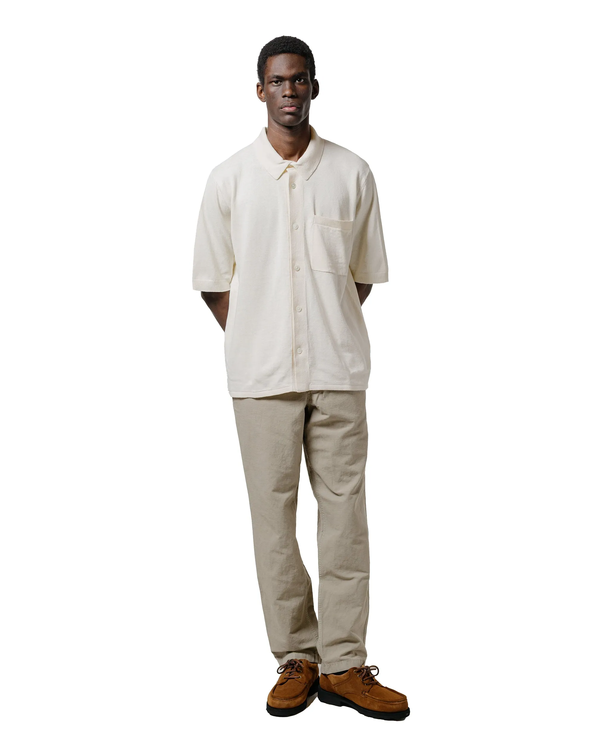 Easy Care Anti Pill Technology Norse Projects Rollo Cotton Linen SS Shirt Kit White
