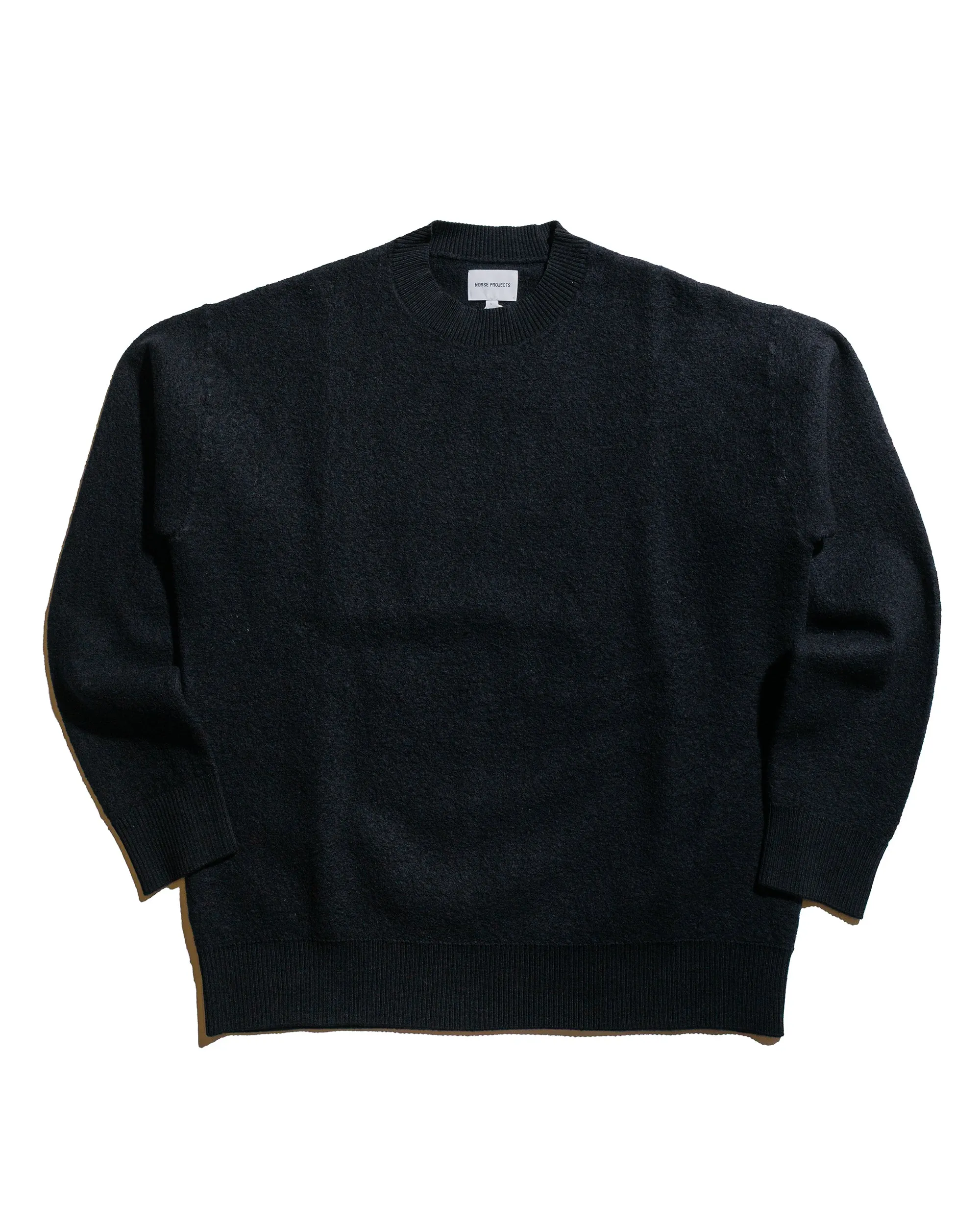 High-quality Norse Projects Rom Boiled Wool Crewneck Dark Navy