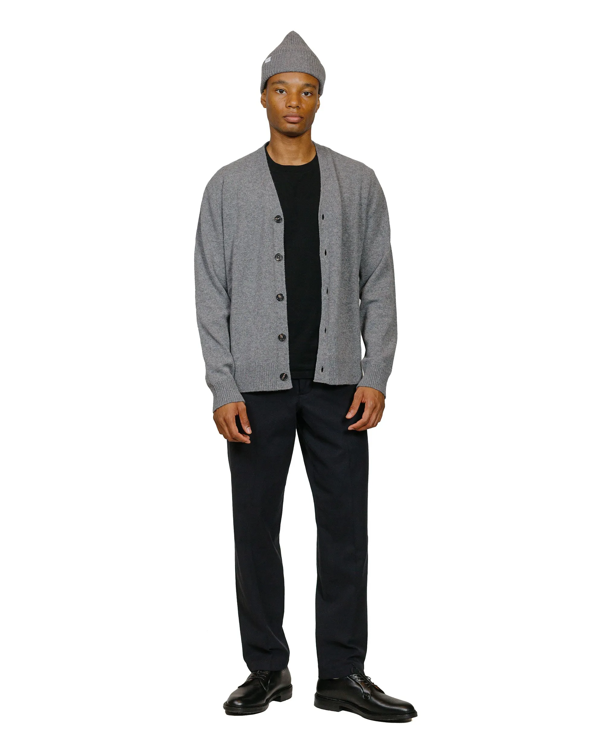 Hiking Essential Norse Projects Standard Merino Lambswool Cardigan Grey Melange