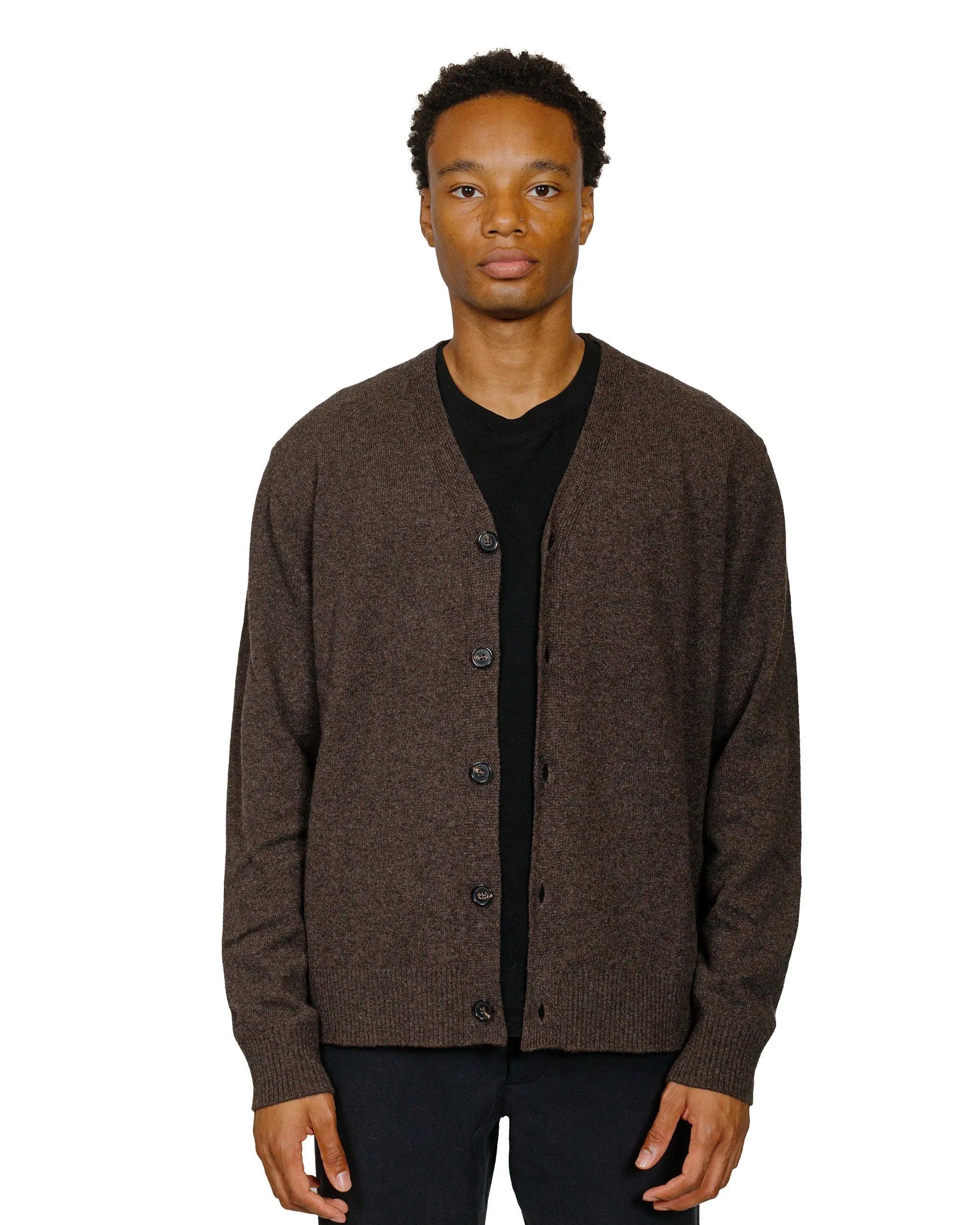 Performance Ready Norse Projects Standard Merino Lambswool Cardigan Heathland Brown