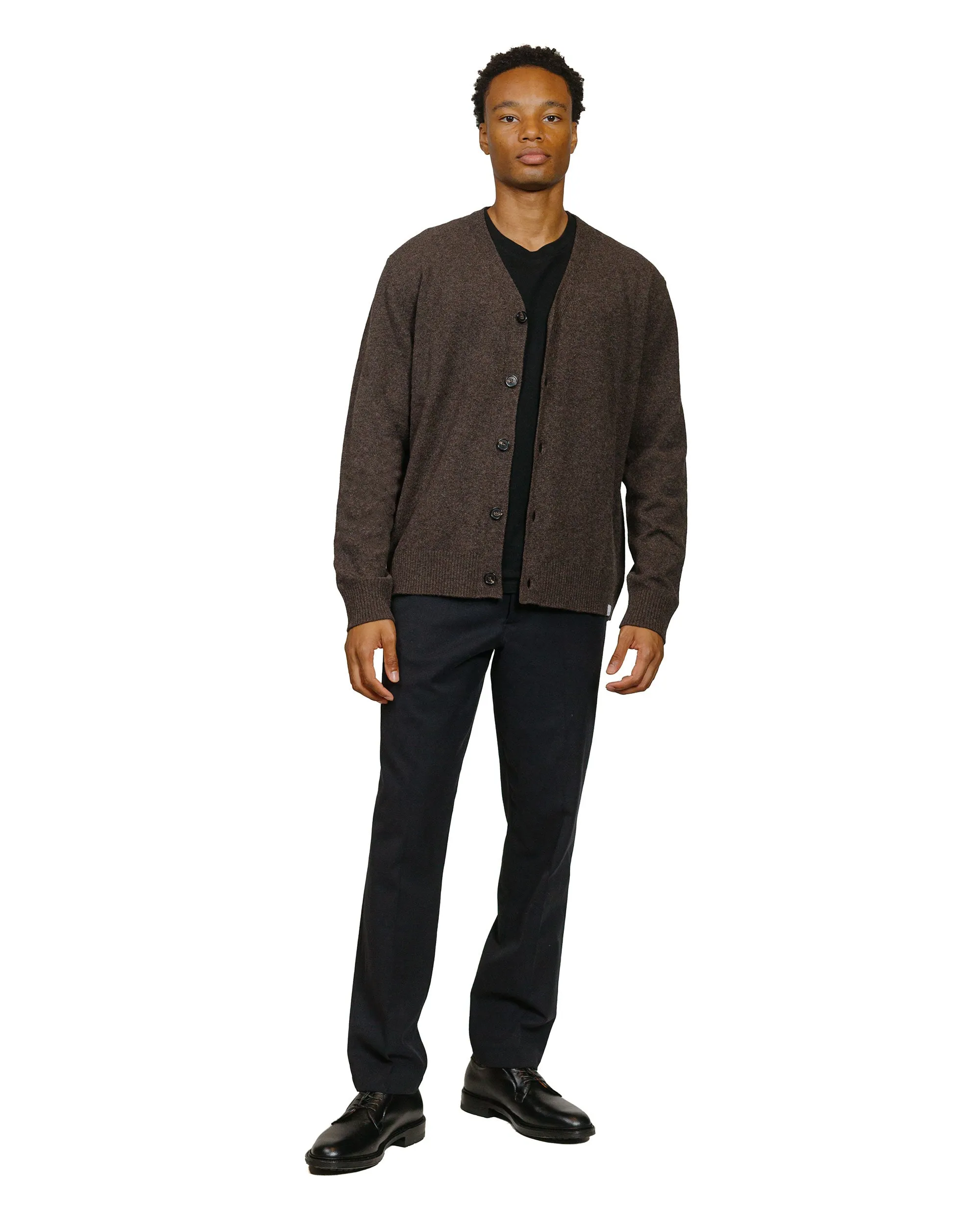 Norse Projects Standard Merino Lambswool Cardigan Heathland Brown Stylish product luxury indulgence