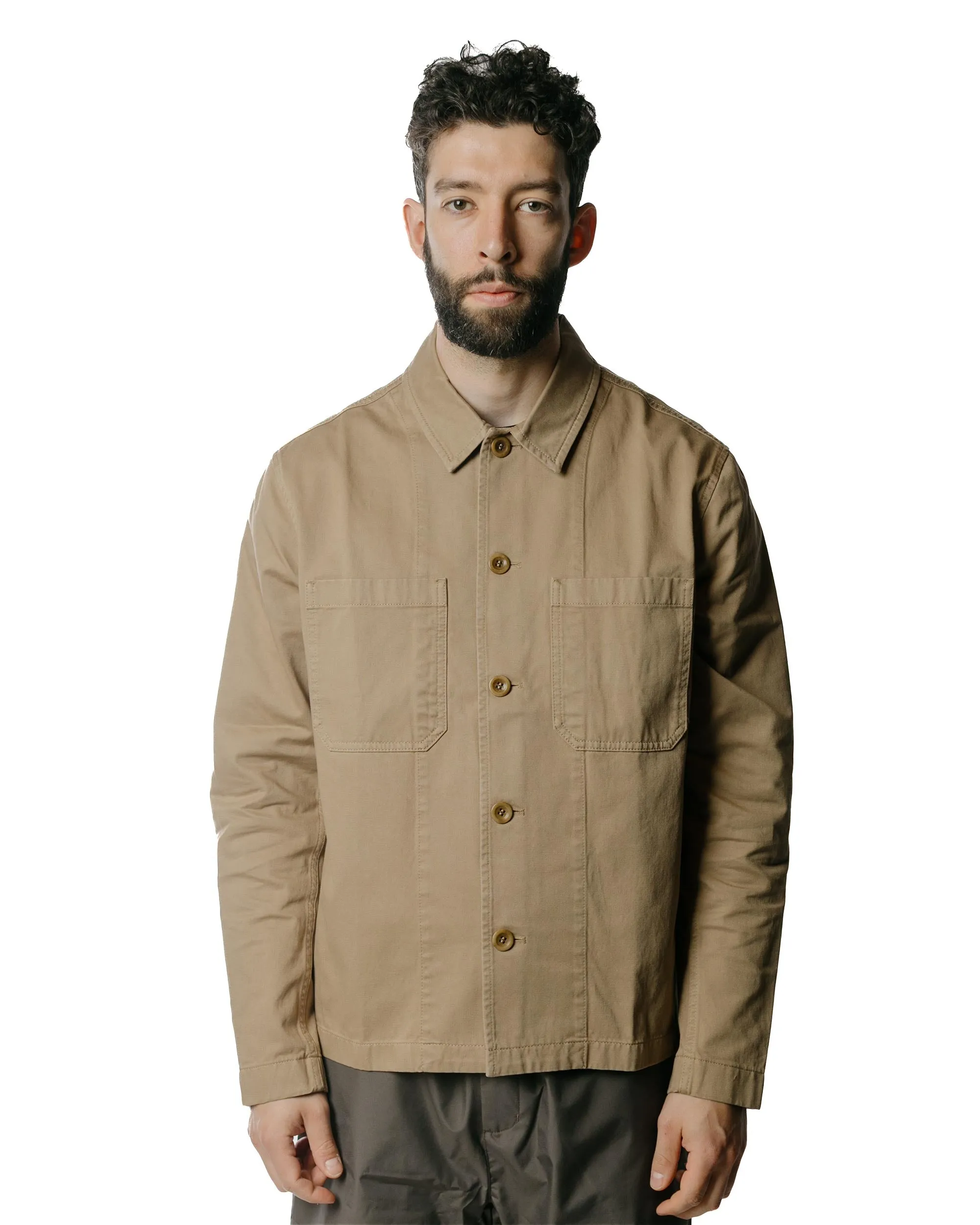 Hooded Neckline Thermoregulating Layer Norse Projects Tyge Broken Twill Utility Khaki
