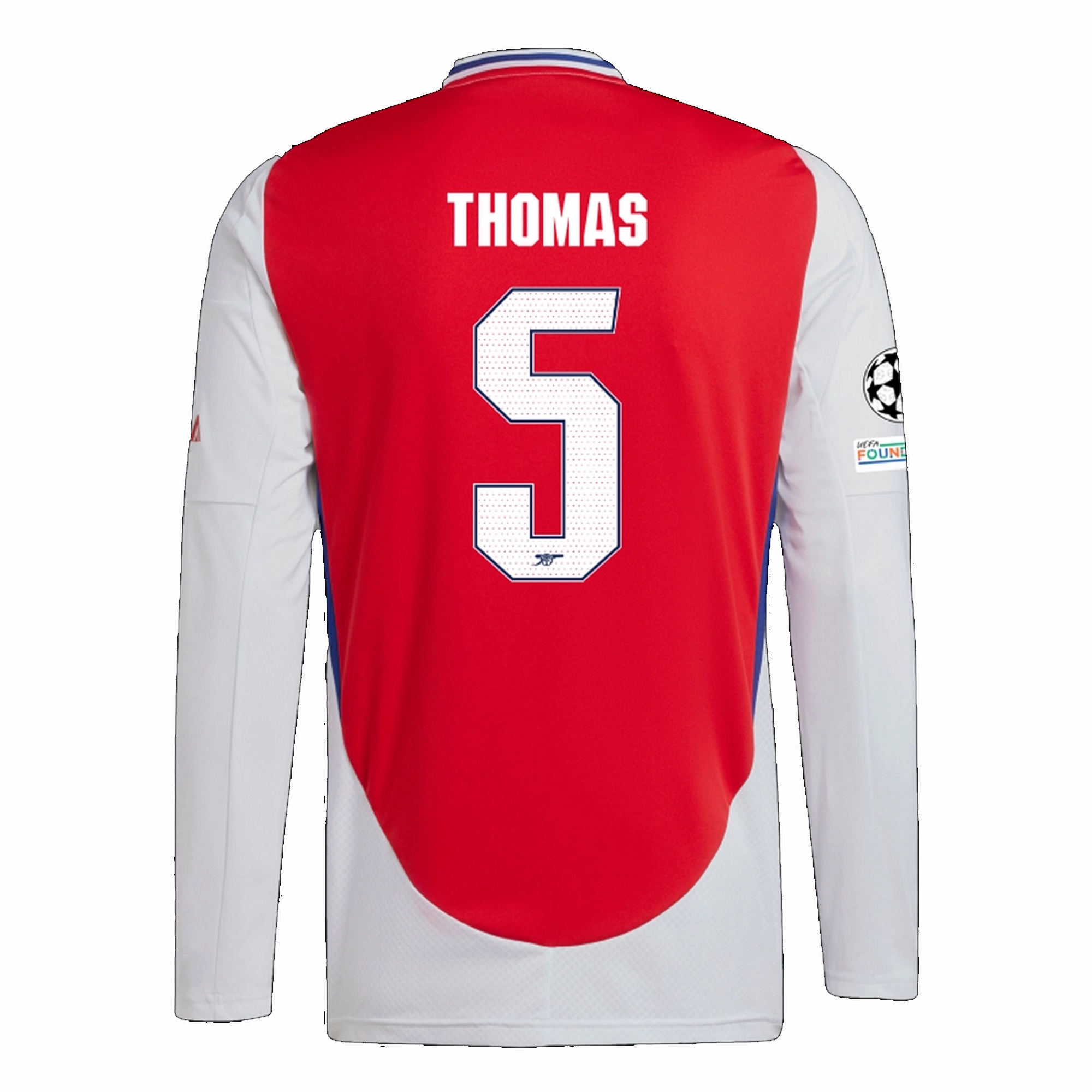 Fresh Look adidas Arsenal Thomas Partey Home Long Sleeve Jersey w/ Champions League Patches 24/25 (Better Scarlet/White)