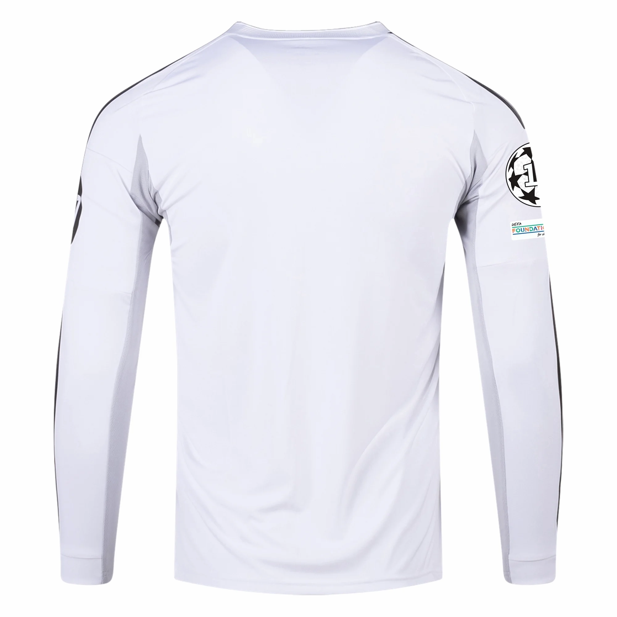 Modular Panel Layouts Versatile Gear adidas Real Madrid Long Sleeve Home Jersey w/ Champions League Patches 25/26 (White)