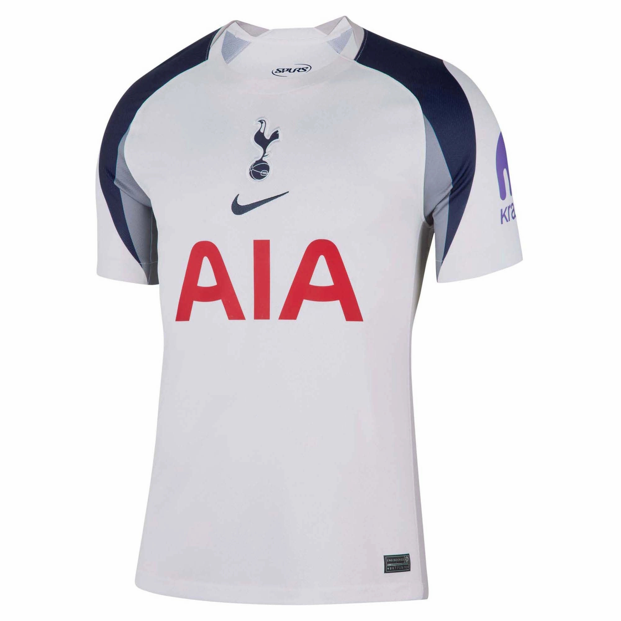 Pre Shrunk Material Men's Tottenham Hotspur FC 2025/26 Stadium Home Soccer Replica Jersey