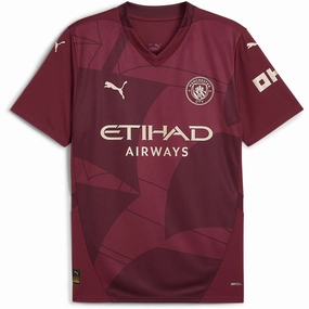 Puma Manchester City Third Jersey 24/25 (Dark Jasper) No Slip Grip Finish Compression Support Panels