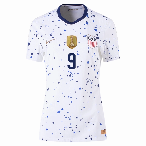Nike Womens United States Mallory Swanson 4 Star Authentic Match Home Jersey 23/24 w/ 2019 World Cup Champions Patch (White/Loyal Blue) Seamless Knitting