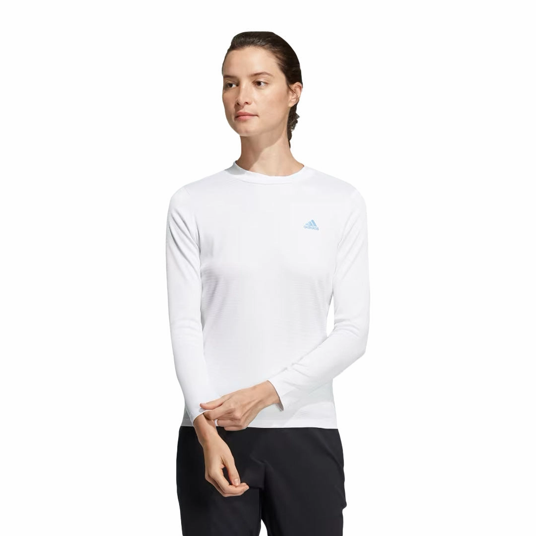 Friction Free Hemline Design Athletic Wear adidas - Women's Made to be Remade Long Sleeve Polo (HT1386)