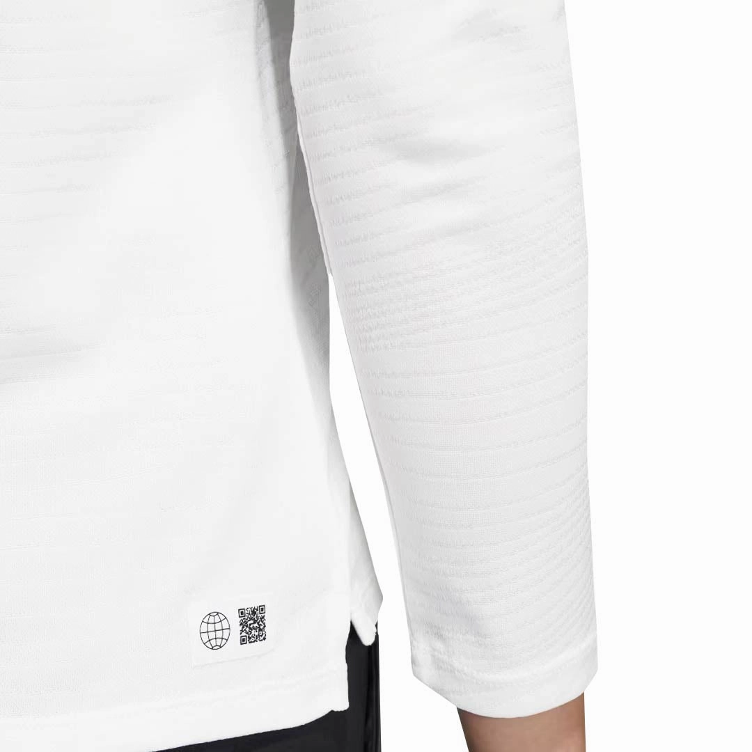 adidas - Women's Made to be Remade Long Sleeve Polo (HT1386) Breathable Performance Sweat Control