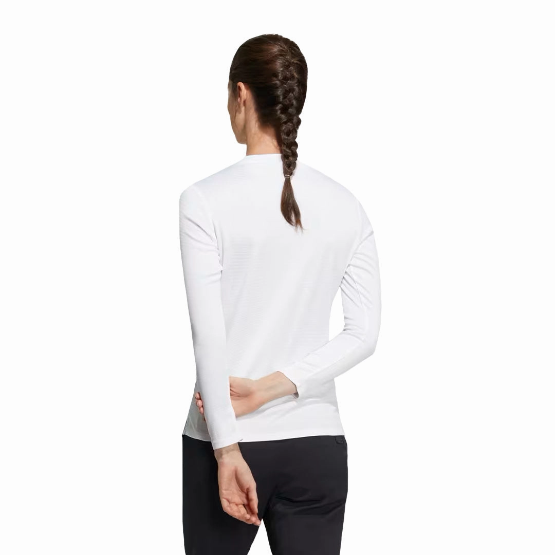 adidas - Women's Made to be Remade Long Sleeve Polo (HT1386) Crisp Look Casual Gear