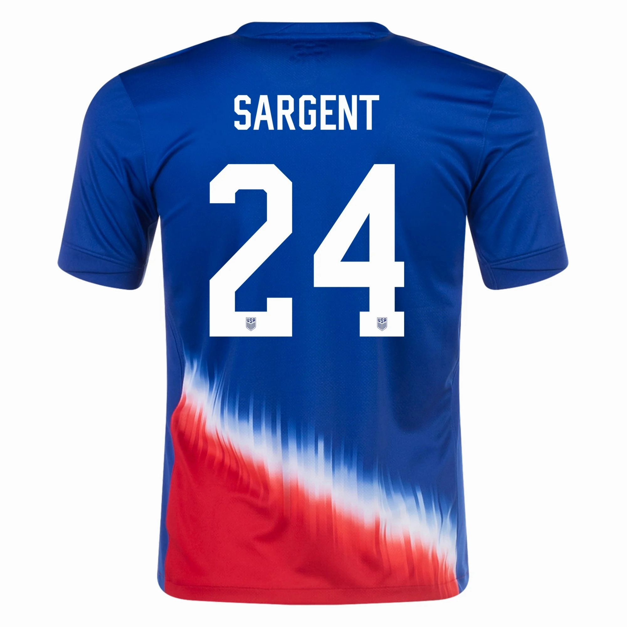 Low Profile Stitching Nike Mens United States Josh Sargent Away Jersey 24/25 (Old Royal/Sport Red)