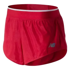Womens New Balance Q Speed Track Short - Neo Crimson Sustainable Base
