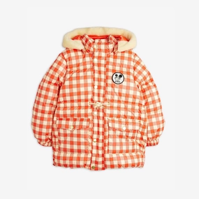Mini Rodini Ritzratz patch gingham aop heavy puffer, Red Chill Weather
