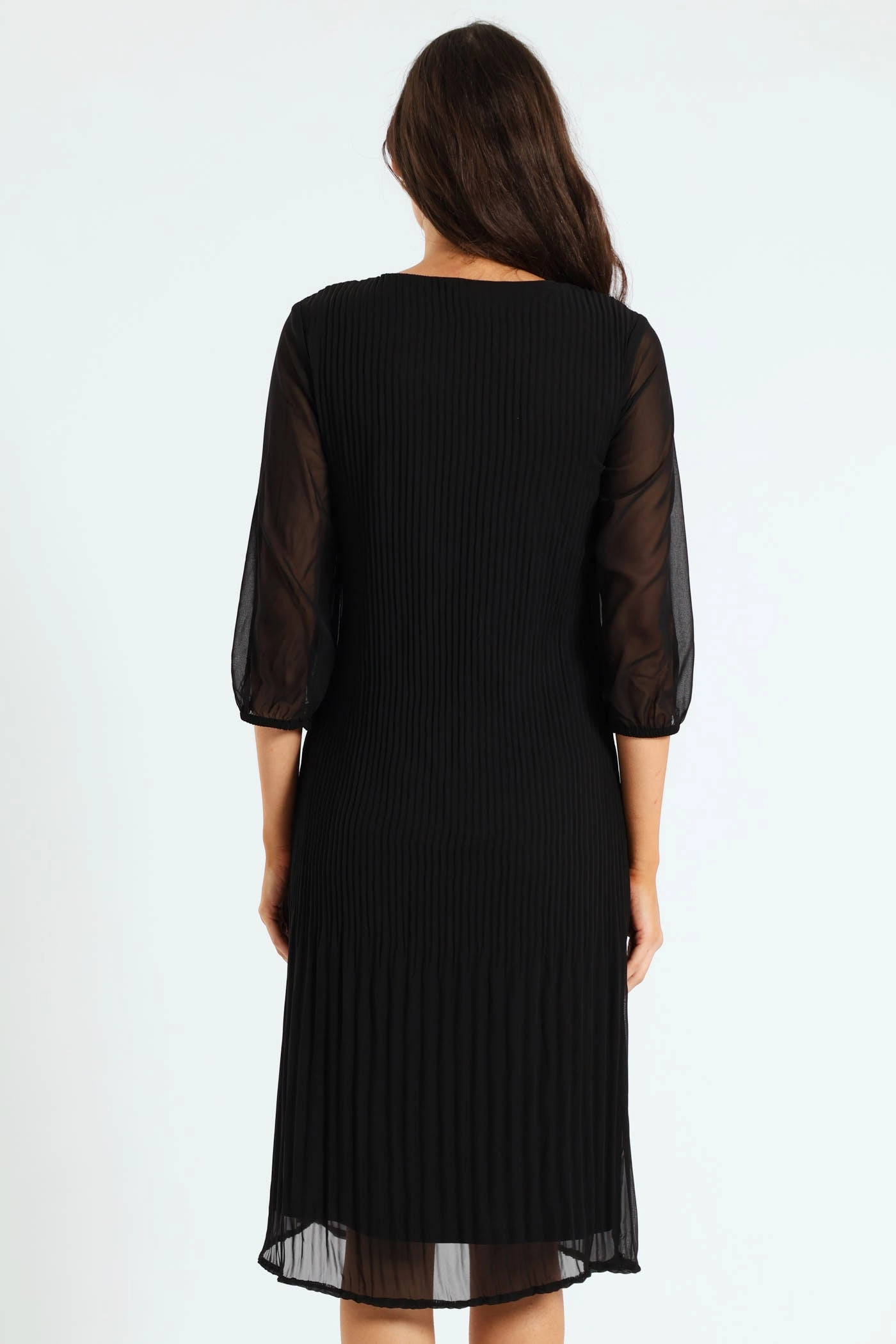 Release Pleat Dress - Black Light Bow Soft Layers