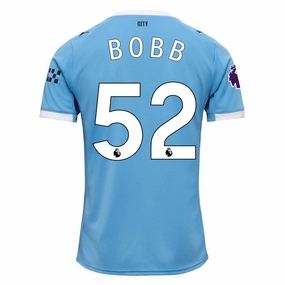 Friction Free Seams Oscar Bobb Manchester City Home Jersey 25/26 w/ EPL   Sponsor Patch (Team Light Blue/Puma White)