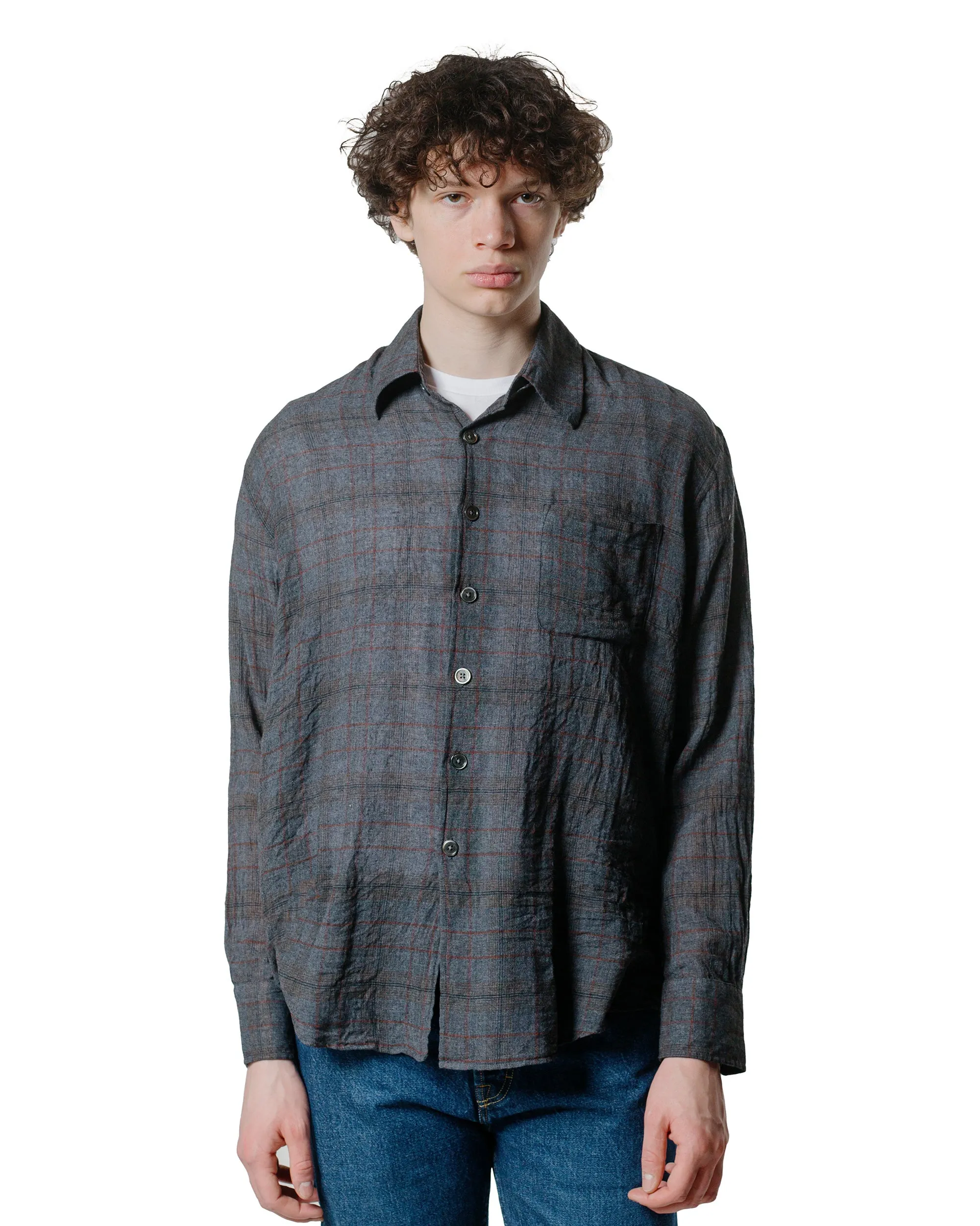 Our Legacy Above Shirt Bazaar Check Breeze Weave Ethical production Premium Pima Cotton