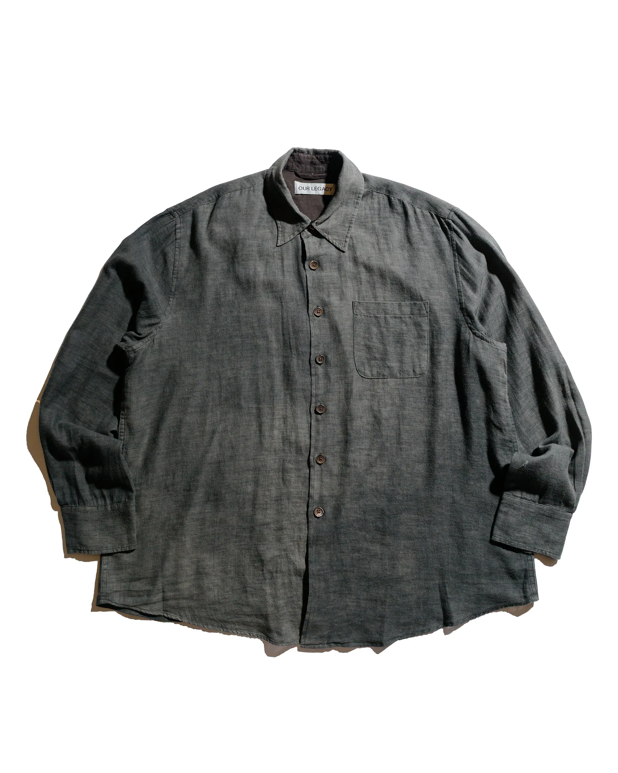Geometric Shape Our Legacy Above Shirt Dark Cloud Sparse Cotton Wool