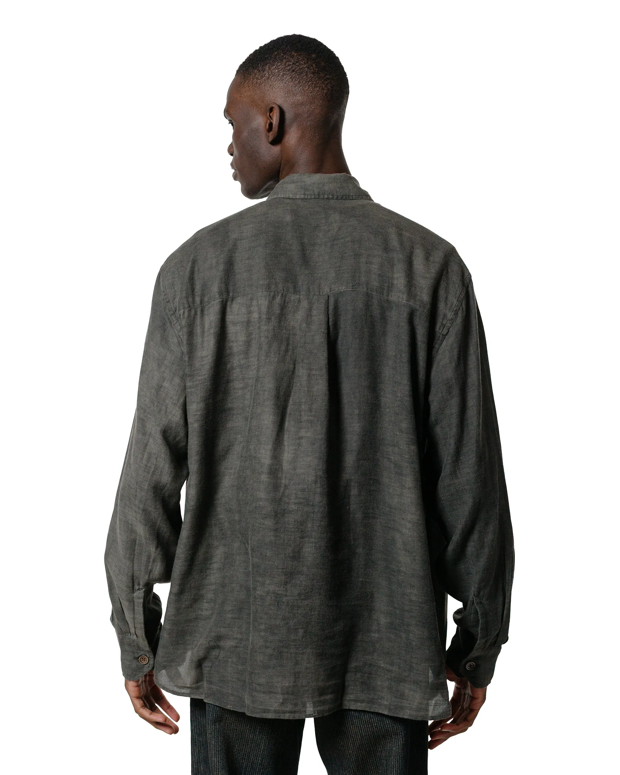 Our Legacy Above Shirt Dark Cloud Sparse Cotton Wool Relaxed Style