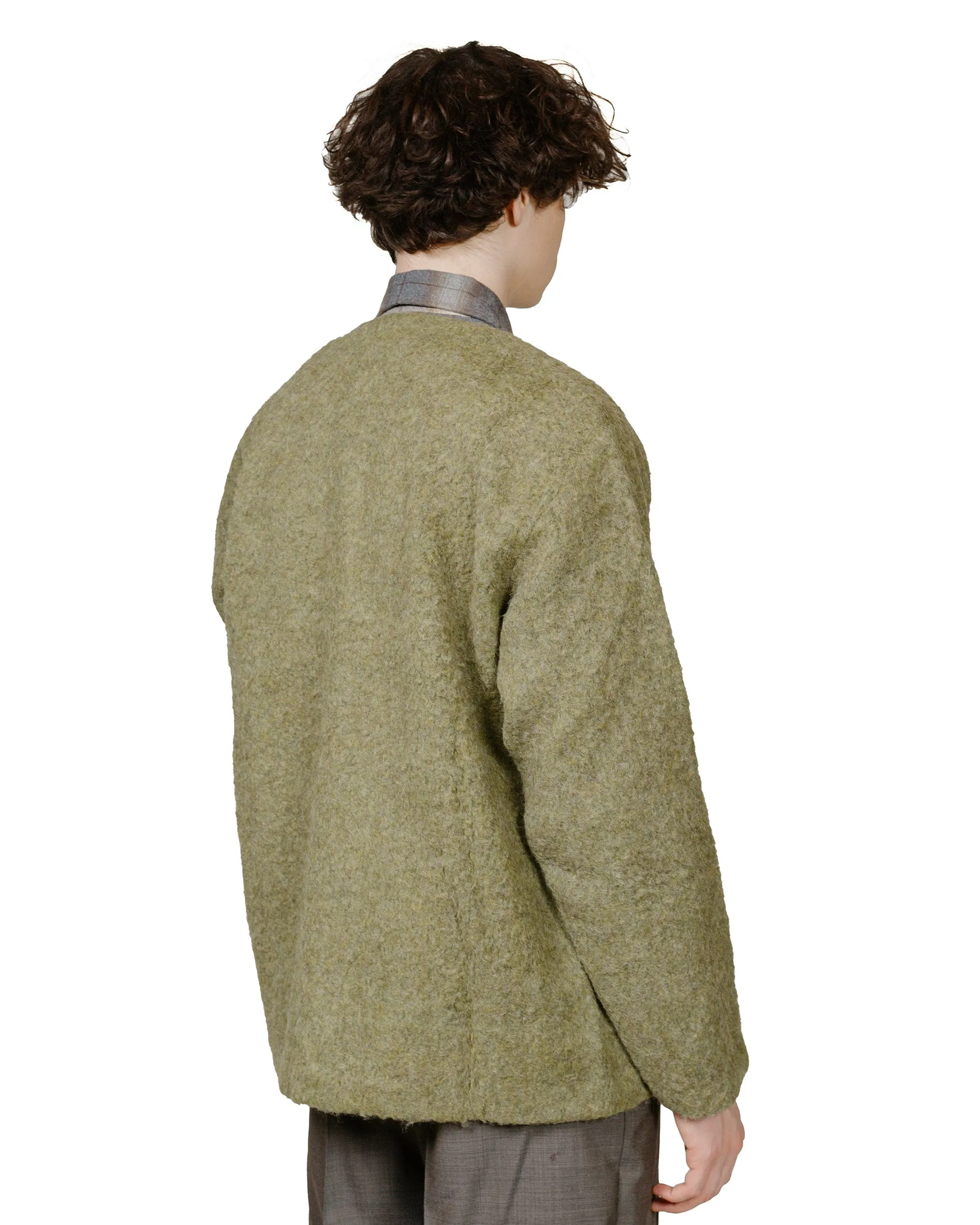 men Adult Size Our Legacy Cardigan Fresh Moss Tumble Wool