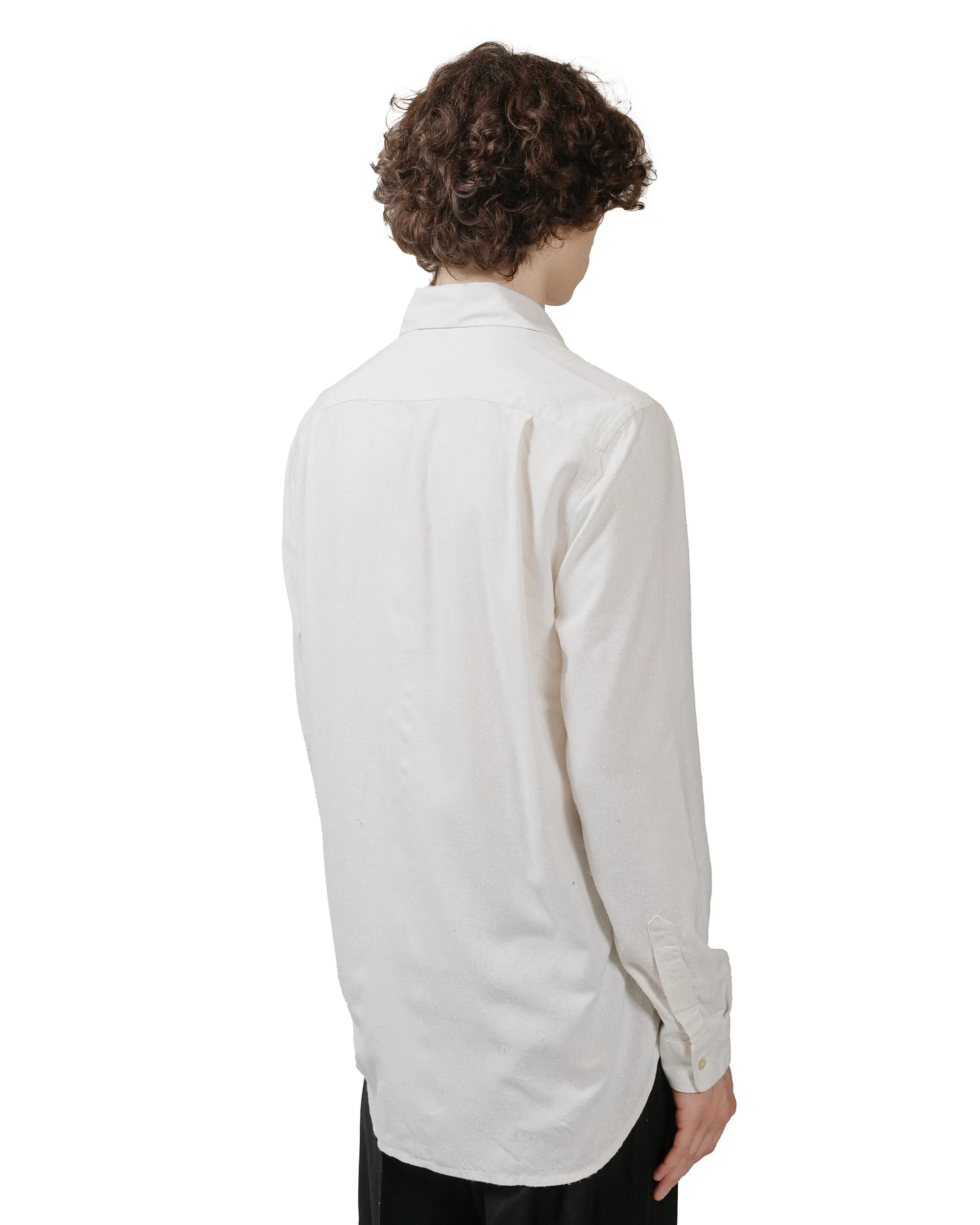 Our Legacy Classic Shirt White Silk No Chafe Edging Double Stitched Seams
