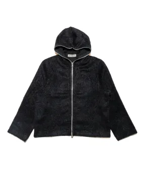 Relaxing Wear right for hot weather Our Legacy Full Zip Hood Black Hairy Wool