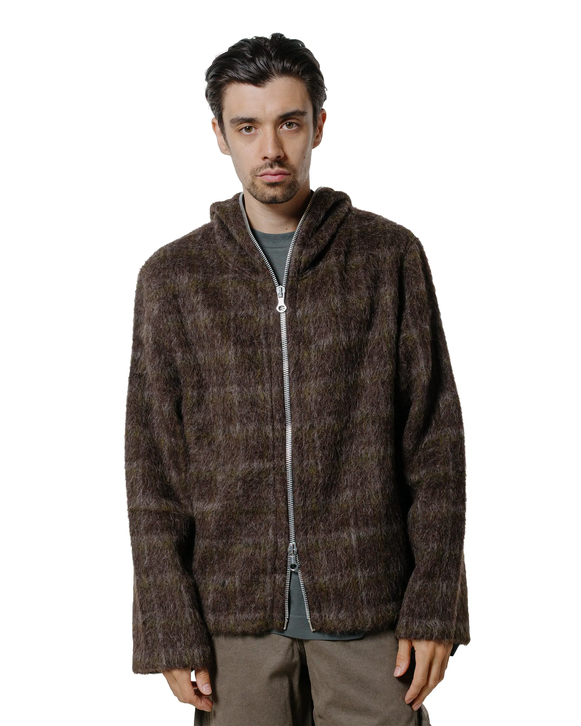 Our Legacy Full Zip Hood Dorf Check Hairy Wool product graffiti urbanity