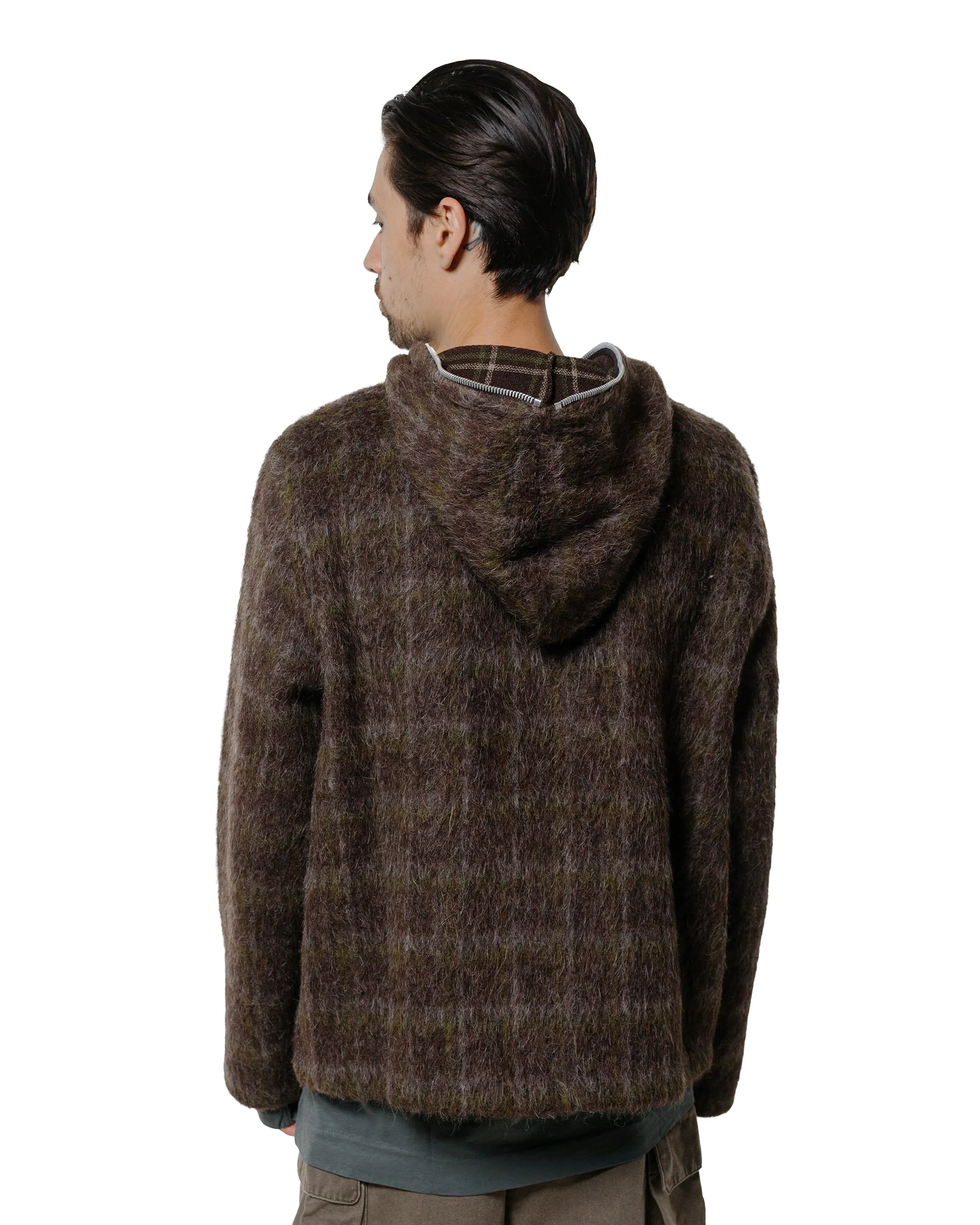 Street Bold Machine washable Our Legacy Full Zip Hood Dorf Check Hairy Wool