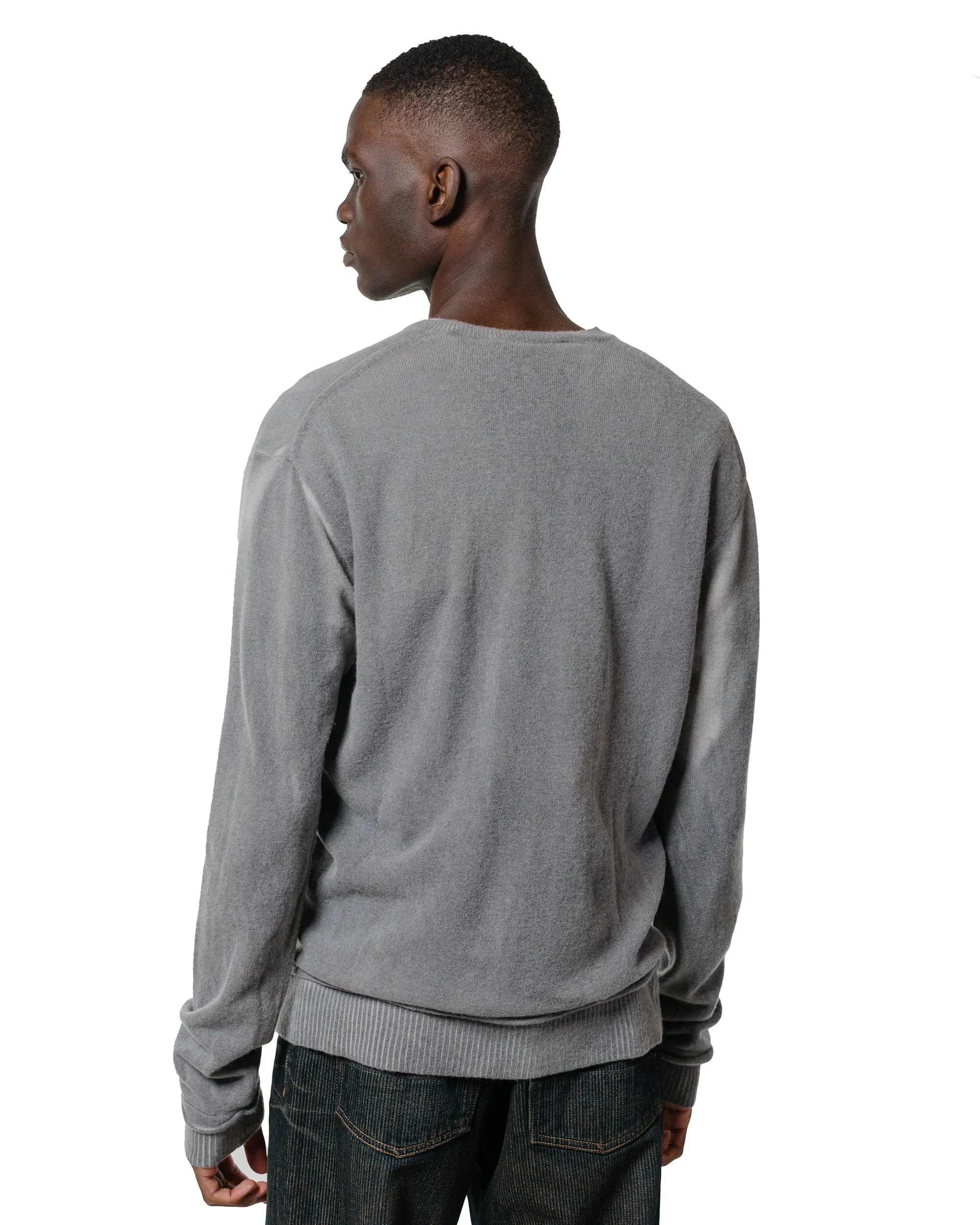 Our Legacy Parallel V-Neck Grey Spray Dye Cherub Wool waterproof