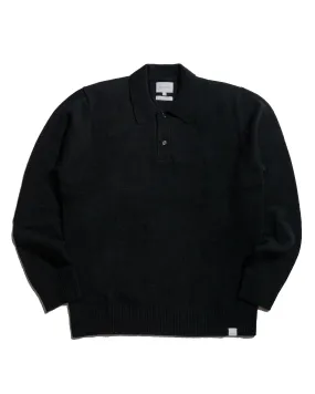 Norse Projects Standard Merino Lambswool Polo Black Essential Wear
