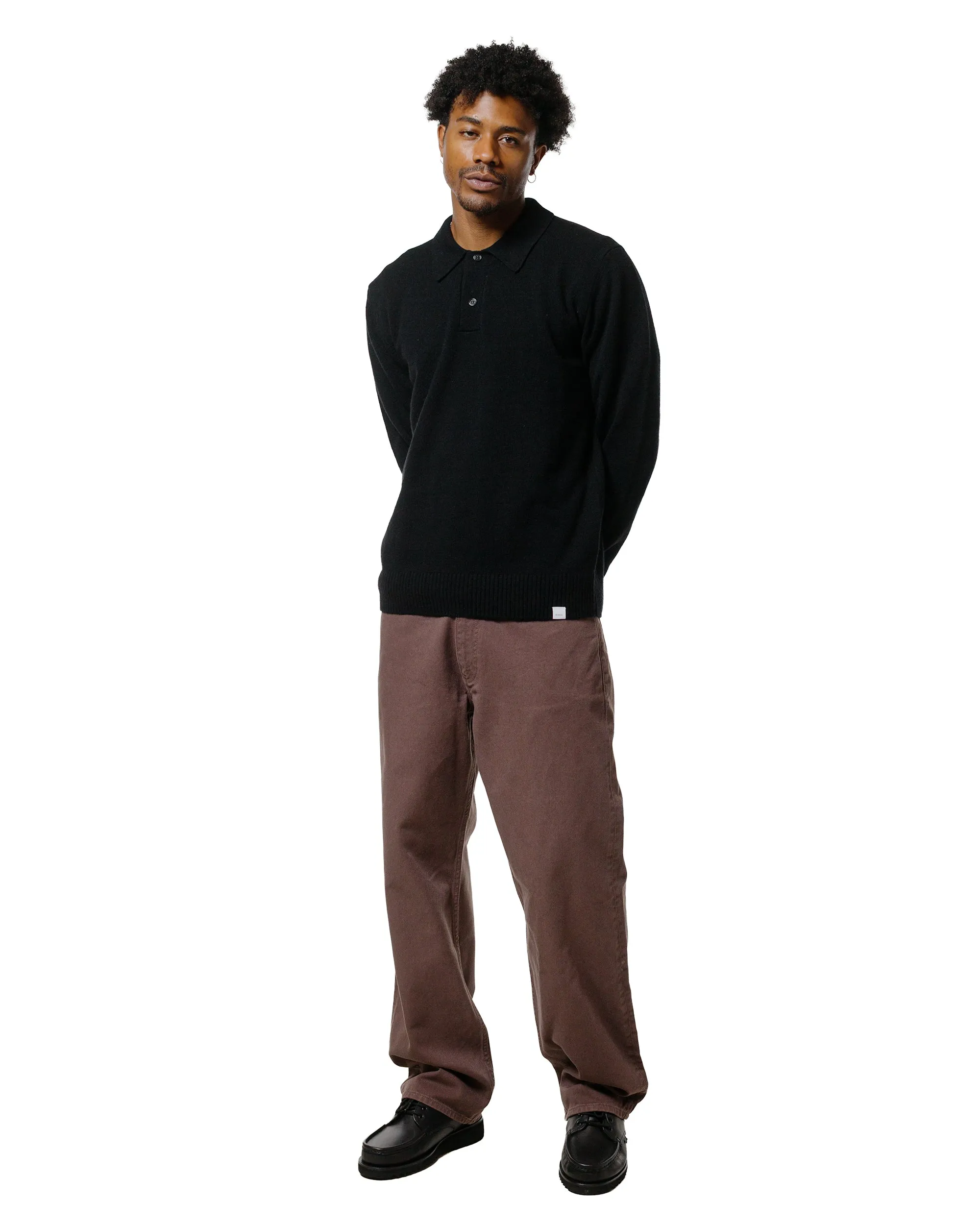 comfortable for standing Norse Projects Standard Merino Lambswool Polo Black