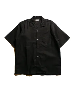 The Real McCoy's MS25011 Joe McCoy Panama Shirt S/S Black garden party