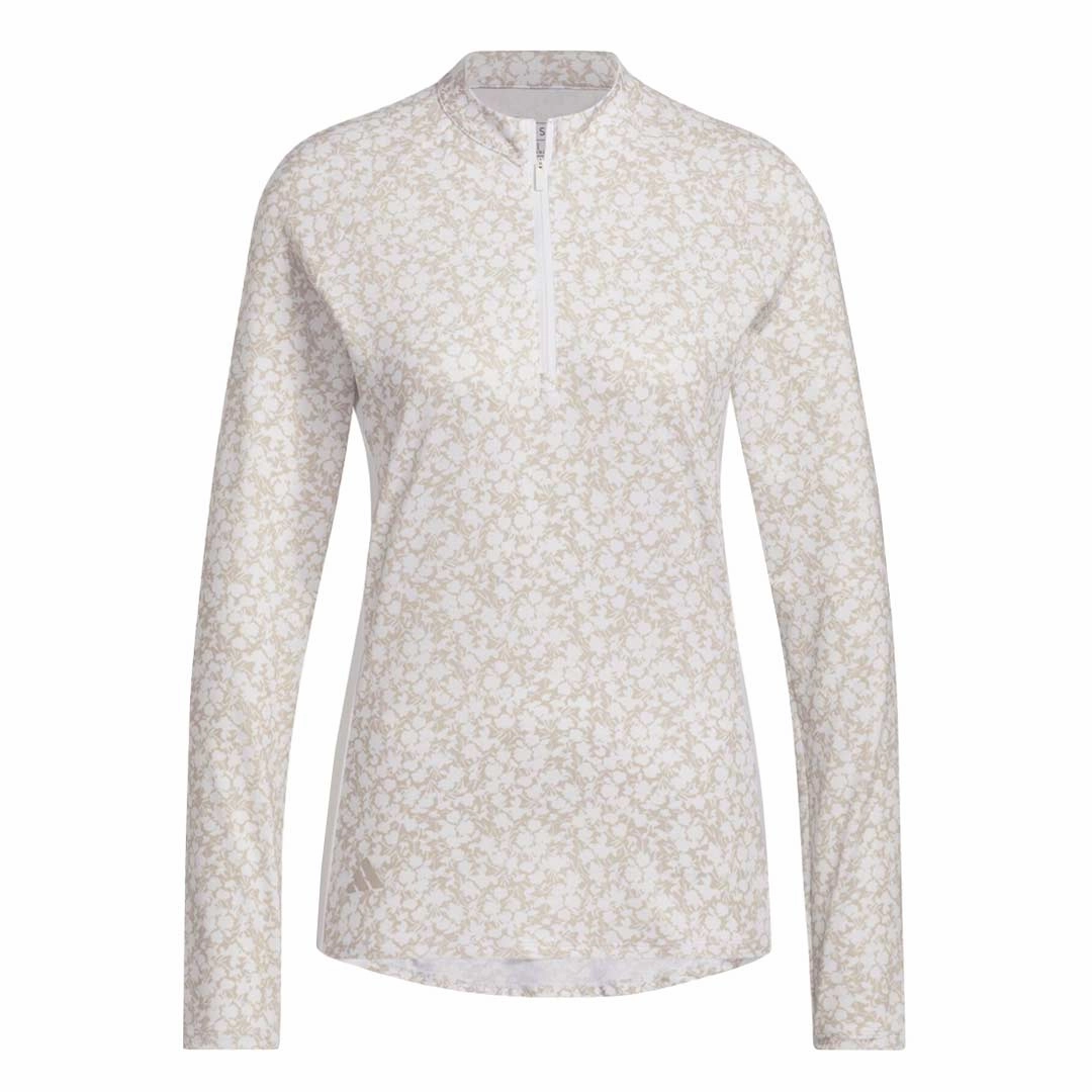 Lightweight Thermal Regulation adidas - Women's Ultimate365 Printed 1/4-Zip Mock-Neck Polo (HT1232)